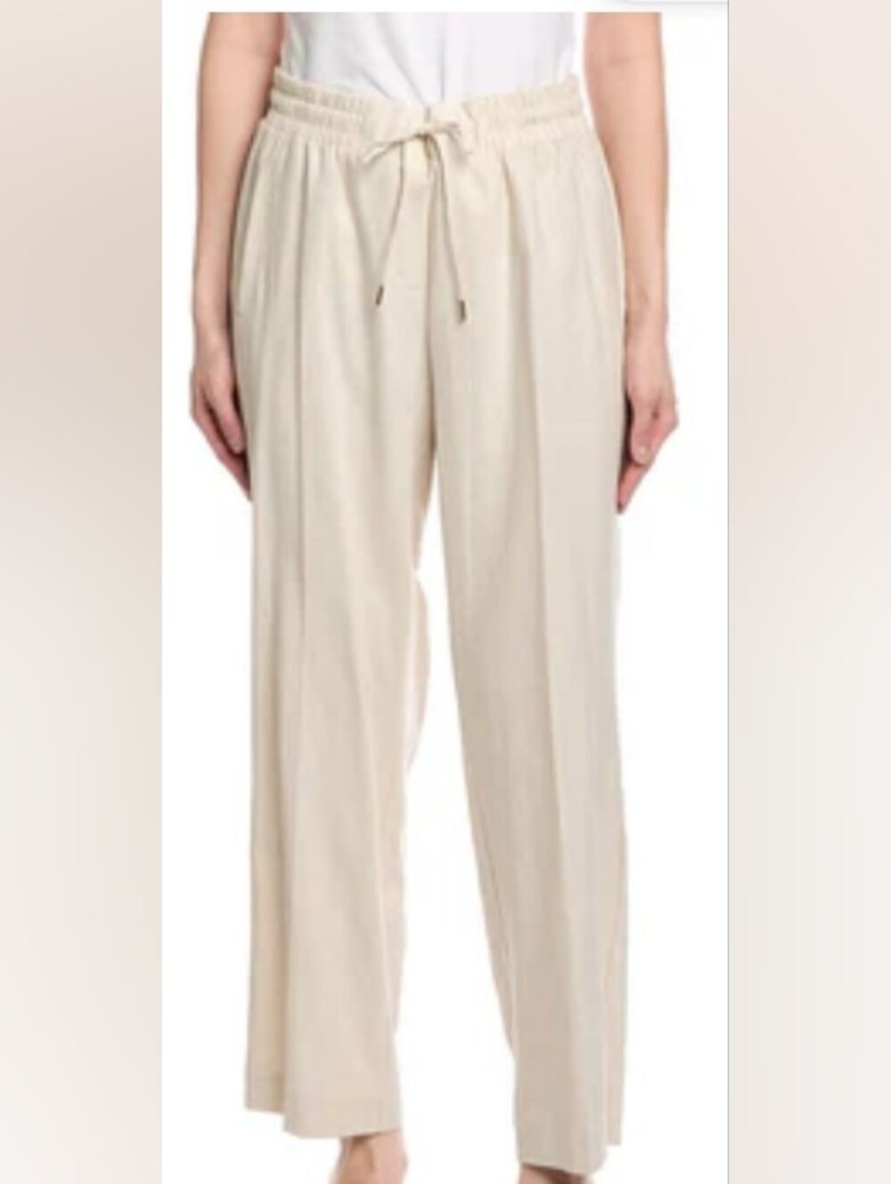 Accuà By Peserico Linen High Waisted Pants Size:42
